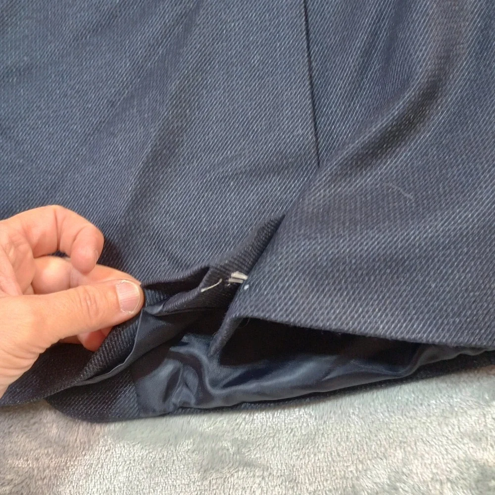 Van Heusen Sport Coat Mens‎ Sz 44 Long Navy Blue Lightweight Blazer Jacket